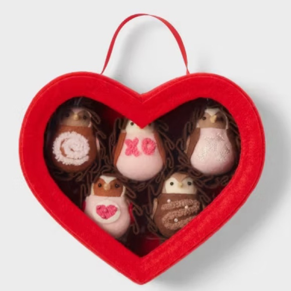 LAST ONE Featherly Friends Bird Chocolate Box Valentine's Day Decorative Spritz